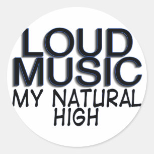 Luid muziek ronde sticker