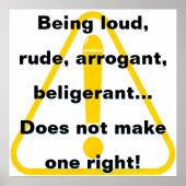 Luid, onbeleefd, arrogant, agressief...   poster (Voorkant)