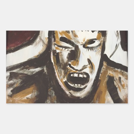 Luid Rechthoekige Sticker (Voorkant)