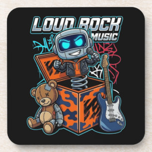 Luid Rock Muziek Robot Bier Onderzetter
