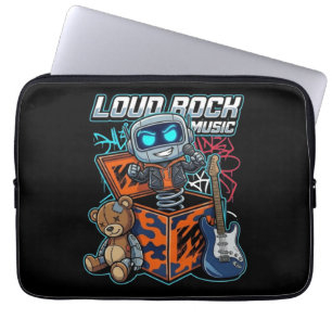 Luid Rock Muziek Robot Laptop Sleeve