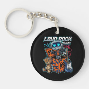 Luid Rock Muziek Robot Sleutelhanger