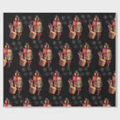  luid schreeuwende notenkraker soldaat drums cadeaupapier (Vlak)