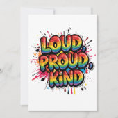 Luid Trots Kind Regenboog Pride Citaat Kaart (Voorkant)