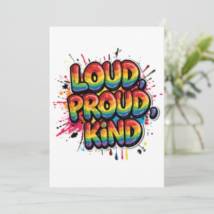 Luid Trots Kind Regenboog Pride Citaat Kaart