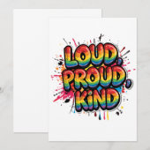 Luid Trots Kind Regenboog Pride Citaat Kaart (Voorkant / Achterkant)