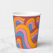 Luid & Trots Retro kleurrijk Papieren Bekers (Achterkant)