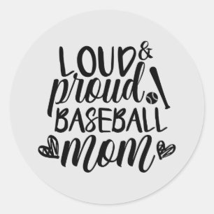 luid trotse honkbal sport mam ronde sticker