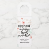 Luid voor iedereen om het Label met kerstflessen t (Voorkant)