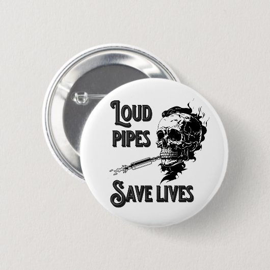 Luidbuizen redden levens ronde button 5,7 cm (Voorkant /achterkant)