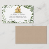 Luidderige Raffle-Baby shower voor de Slotam Informatiekaartje (Voorkant / Achterkant)