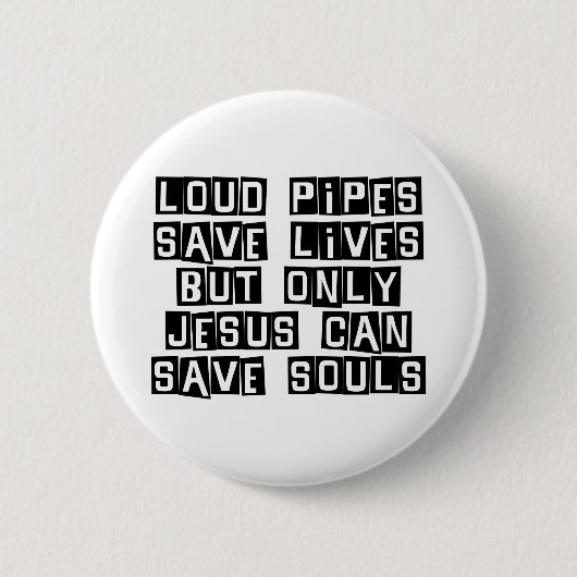 Luide buizen Jesus Saves Ronde Button 5,7 Cm (Voorkant)