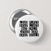 Luide buizen Jesus Saves Ronde Button 5,7 Cm (Voorkant /achterkant)
