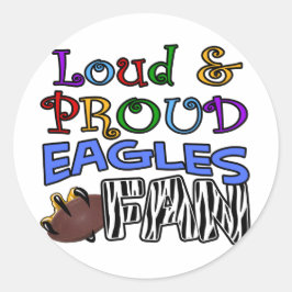 Luide Eagles Fan Ronde Sticker