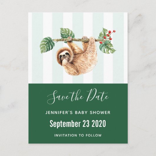 luide hangende ondersteboven Waterverf de datum op Uitnodiging Briefkaart (Voorkant)