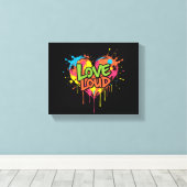 luide liefde canvas afdruk (Insitu (Houten vloer))