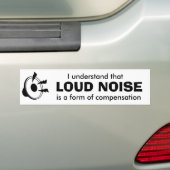 luide muziek bumpersticker (Op auto)