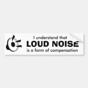 luide muziek bumpersticker