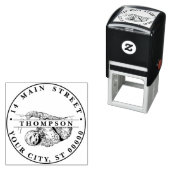 Luide Tekening Lithograph #1 Naam Retouradres Zelfinktende Stempel (In situ)