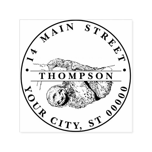 Luide Tekening Lithograph #1 Naam Retouradres Zelfinktende Stempel (Design)