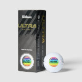 Luide Trotse Sneeuwvlok Regenboog Kleuren Golfballen (Verpakking)