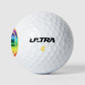 Luide Trotse Sneeuwvlok Regenboog Kleuren Golfballen (Logo)