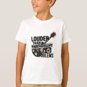 Luider dan je problemen t-shirt (Voorkant)