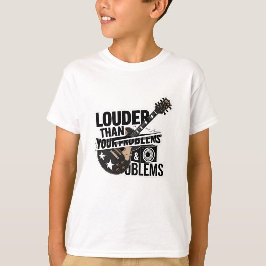 Luider dan je problemen t-shirt (Voorkant)