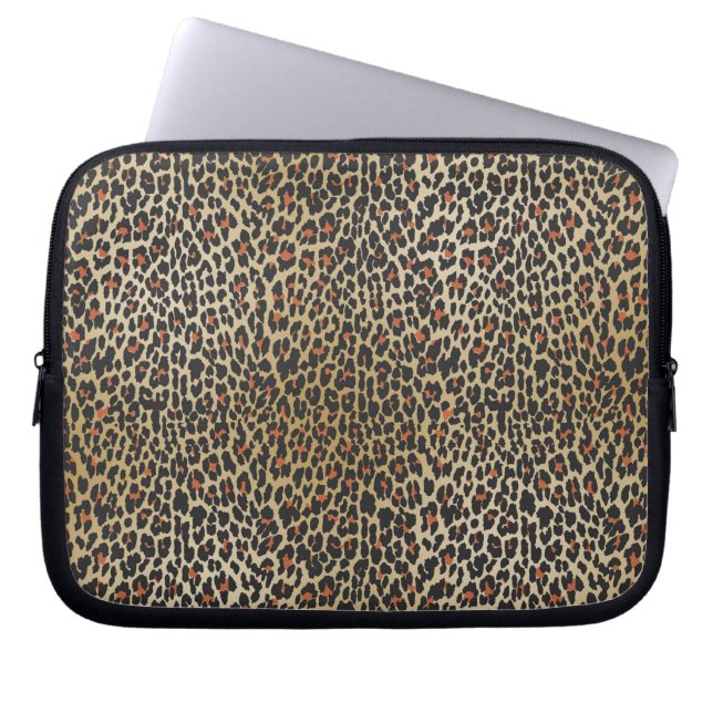 Luiderbeschermhoes voor laptop met luipaard sleeve (Voorkant)