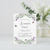 Luiderbloemetjes zomer buitenshuis uitnodiging briefkaart (Staand voorkant)