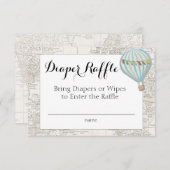 Luidere Raffle Card Hot Air Ballonjongen Kaart (Voorkant / Achterkant)