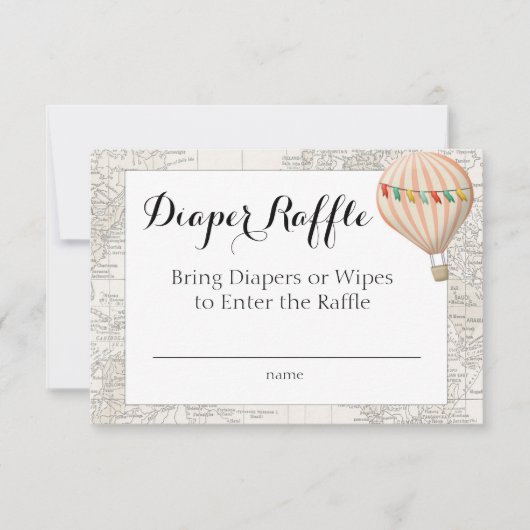 Luidere Raffle Card Hot Air ballonmeisje Kaart (Voorkant)