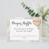 Luidere Raffle Card Hot Air ballonmeisje Kaart (Staand voorkant)