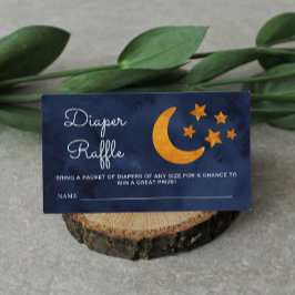 Luidere Waterverf Raffle Moon & Stars Night Sky Informatiekaartje