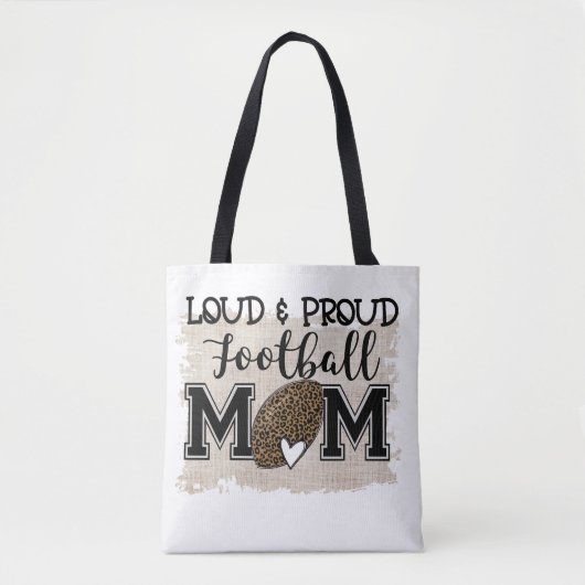 Luidkeelse en Trots Voetbalmoeder Tote Bag (Voorkant)