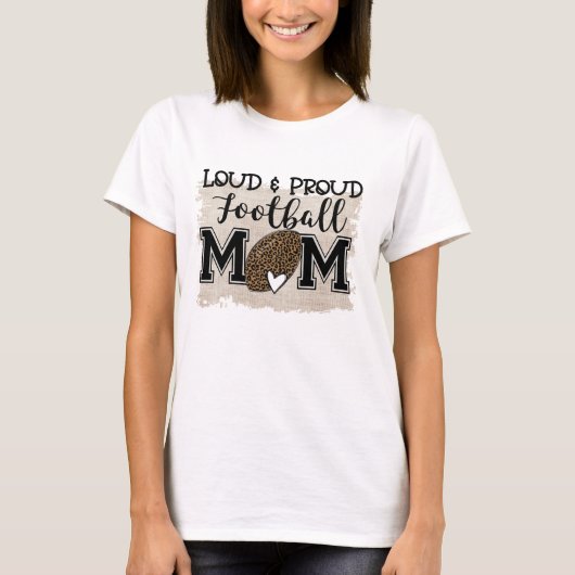 Luidkeelse voetbalmoeder t-shirt (Voorkant)