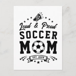 Luidruchtige en Trots Voetbalmoeder Briefkaart