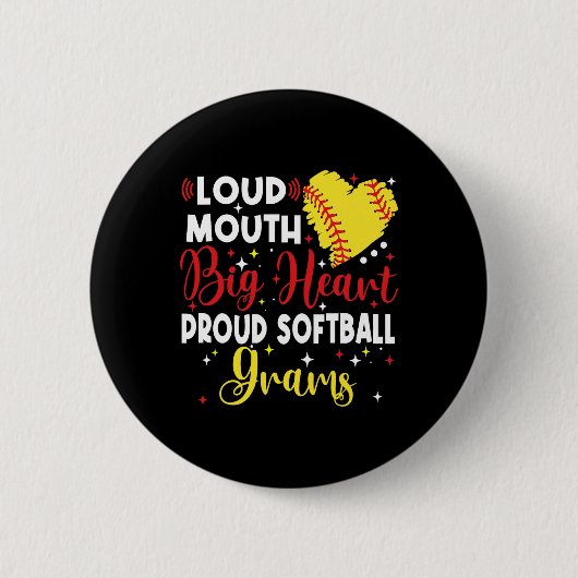 Luidruchtige Grote Hart Trots Zachte Gram Moederda Ronde Button 5,7 Cm (Voorkant)