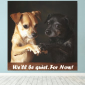 Luidruchtige Honden Canvas Afdruk (Insitu (Houten vloer))