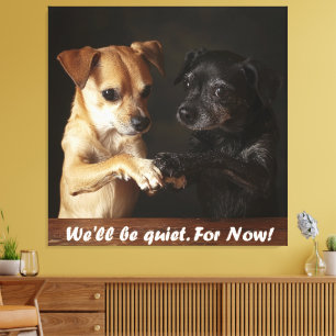 Luidruchtige Honden Canvas Afdruk
