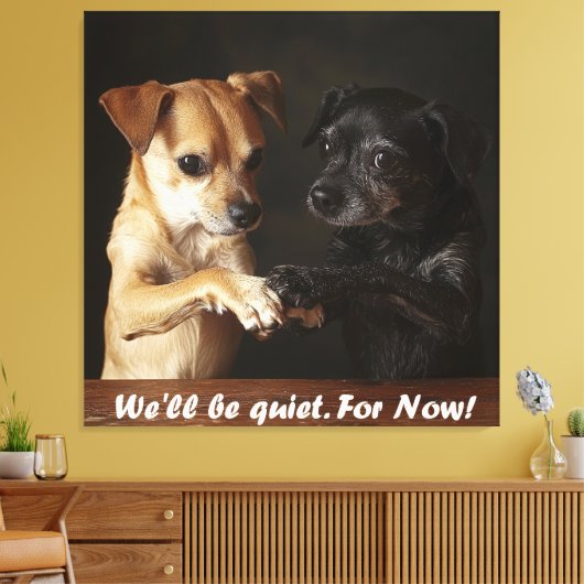 Luidruchtige Honden Canvas Afdruk (Insitu (Woonkamer))