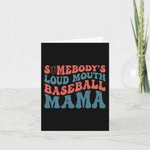 Luidruchtige honkbal mama  kaart
