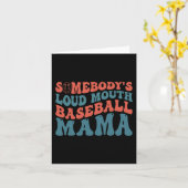 Luidruchtige honkbal mama  kaart (Gele Bloem)