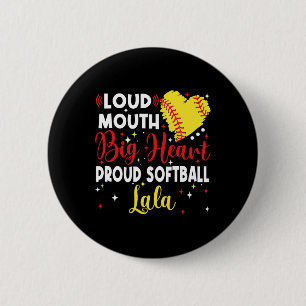 Luidruchtige mond Grote hart Trots Softll Lala Moe Ronde Button 5,7 Cm