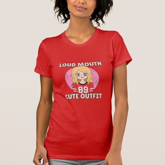 Luidruchtige Mond Schattig Outfit T-shirt (Voorkant)