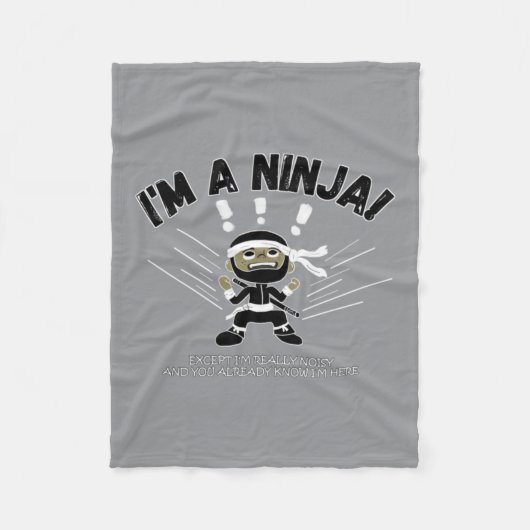 Luidruchtige Ninja Kinderen Fleece Deken (Voorkant)