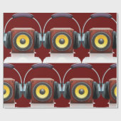 Luidspreker en hoofdtelefoon cadeaupapier (Vlak)