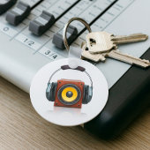 Luidspreker en hoofdtelefoon sleutelhanger