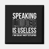Luidspreker is nutteloos als ik doof ben, niet stu magneet (Voorkant)