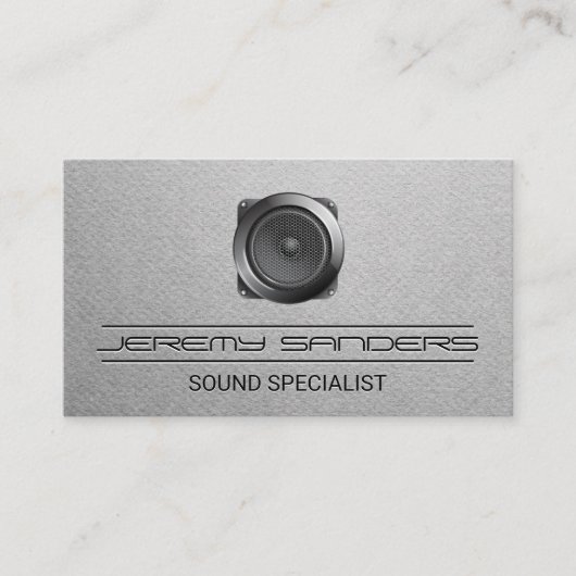 Luidspreker Logo Visitekaartje (Voorkant)